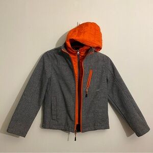 Hawke & Co Gray and Orange Kids Jacket: Size 8